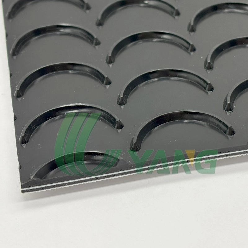 Black Crescent Top PVC Conveyor Belt