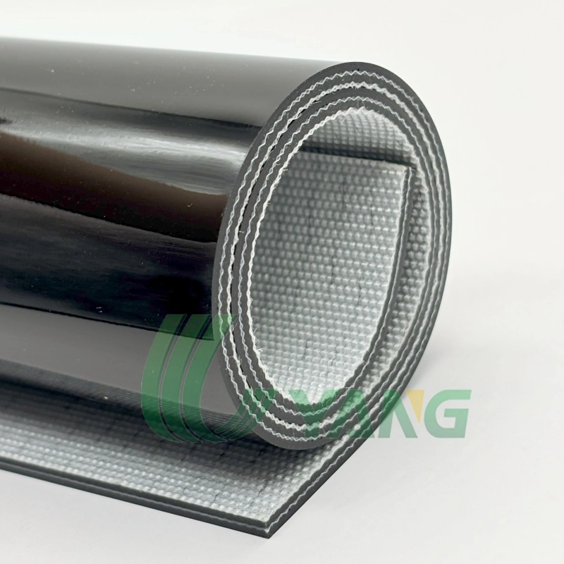 Black Smooth PVC Conveyor Belt-UYANG BELTING