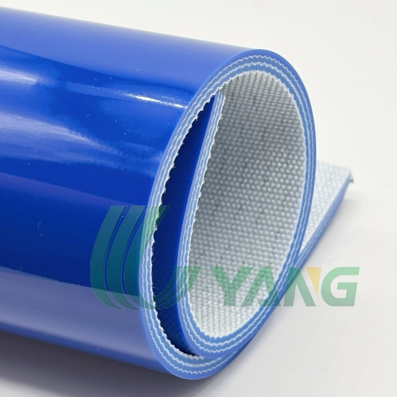 Blue Glossy PVC Conveyor Belt-UYANG BELTING