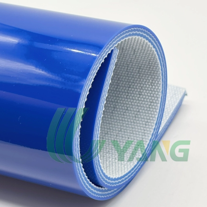 Blue Glossy PVC Conveyor Belt