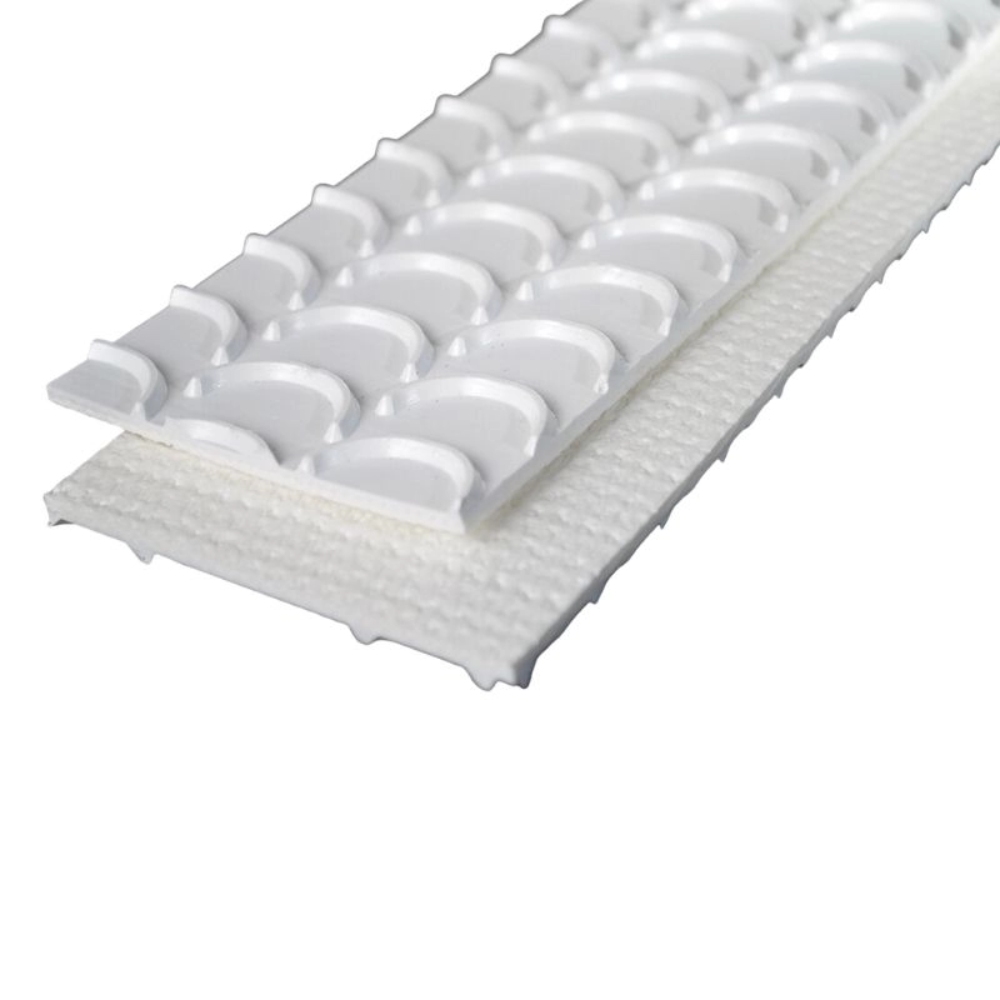 Crescent Top White PVC Conveyor Belt