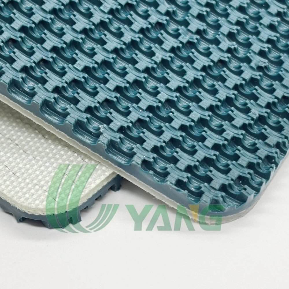 Petrol Wavy Rough Top PVC Conveyor belt