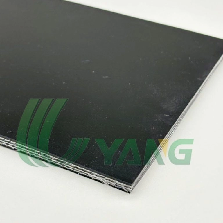 UYANG 3 Fabrics 4 PVC Cover Black Matte Smooth PVC Conveyor Belt