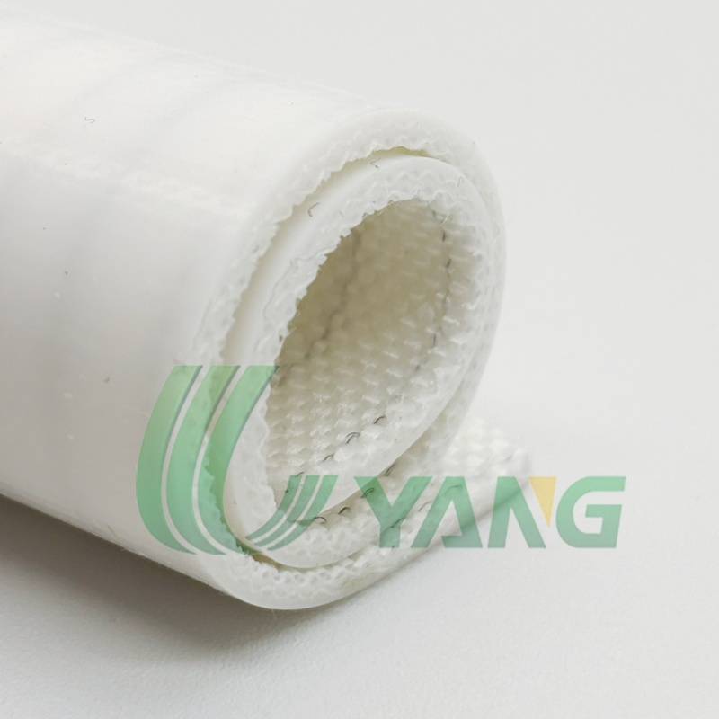 White Silicone Conveyor Belt-1.6mm 2 plies of fabrics