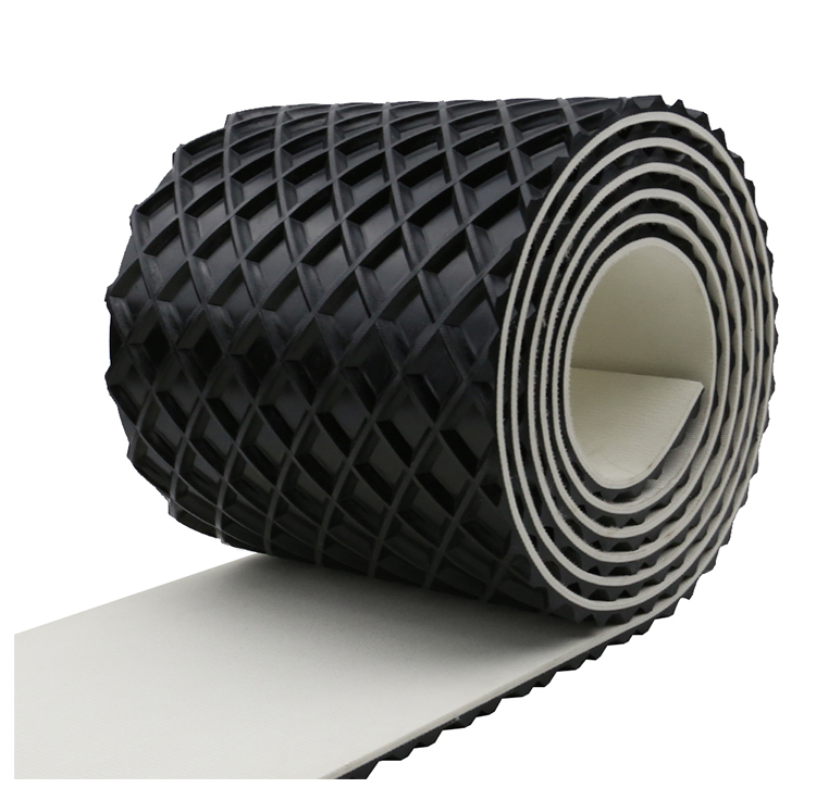 10-菱格纹-pvc checker transmission conveyor belt for marble and ceramic industry-Black