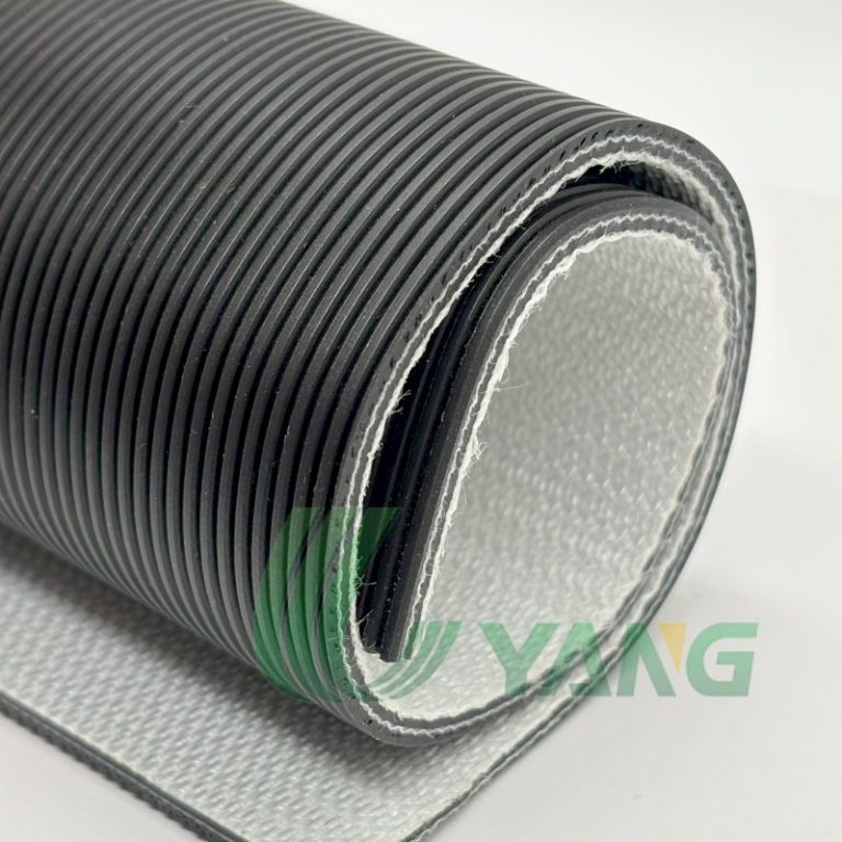 Longitudinal rib PVC belt
