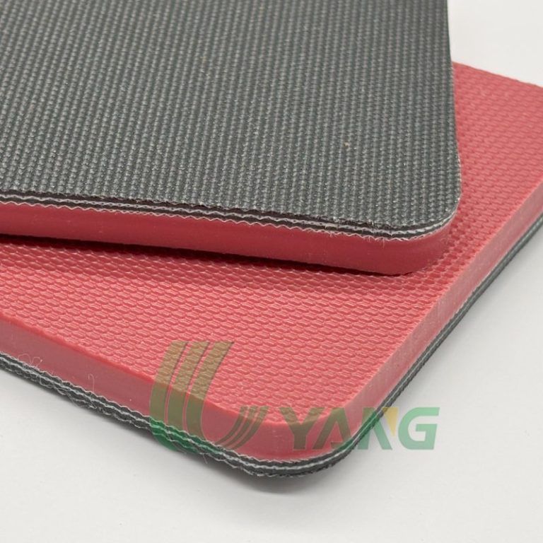 small Golf red rubber conveyor belt
