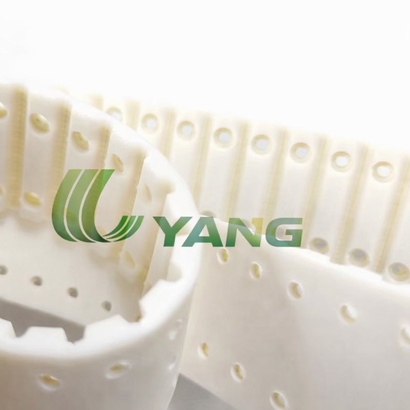 Perforated PU Timing Belt with Integrated Cleats